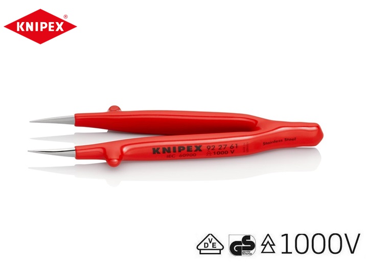 Knipex Precisie-pincet 130 mm recht verchroomd