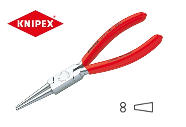 Langbektang met ronde bek 160mm Knipex 30 33 160