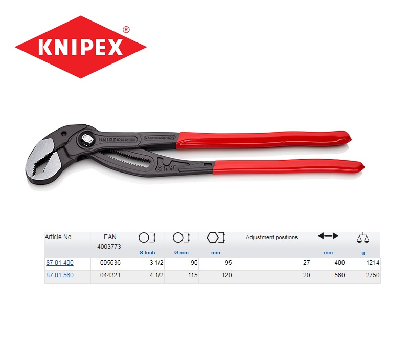 Knipex Cobra Hightech-waterpomptang 400mm