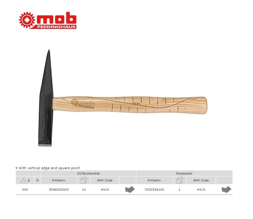 Lasbikhamer met essen steel 330 g | DKMTools - DKM Tools