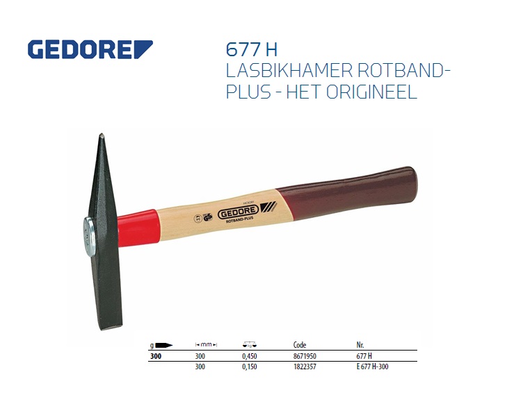 Lasbikhamer ROTBAND-PLUS 300 g