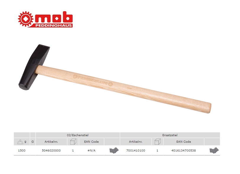 Koudschroot hamer 1500 g | DKMTools - DKM Tools