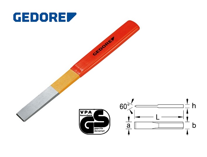 Sleuf- of carrosseriebeitel met handbeschermingsgreep 240x26x7 mm | DKMTools - DKM Tools