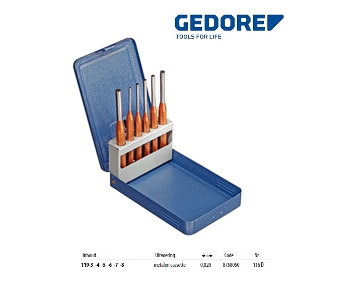 Pendrijverset 6-dlg, en PVC-houder | DKMTools - DKM Tools