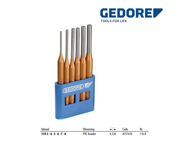 Pendrijverset 6-dlg, en metalen cassette | DKMTools - DKM Tools