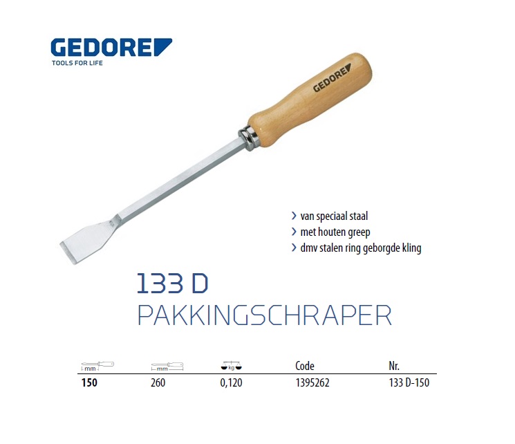 Pakkingschraper 150 mm Gedore 1395262