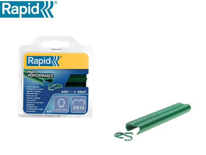 Rapid hogring VR16 groen gecoat 2-8 mm (400 stuks)