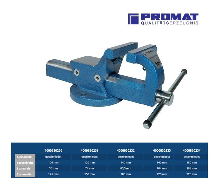 Parallel bankschroef 120mm x 150mm met pijpklem Promat 4000830231 | DKMTools - DKM Tools