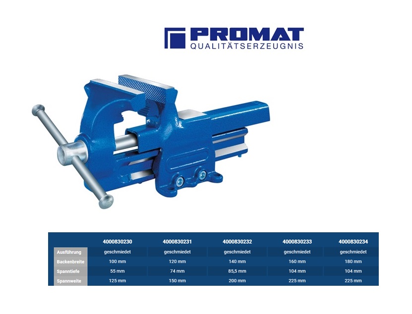 Parallel bankschroef 120mm x 150mm met pijpklem Promat 4000830231 | DKMTools - DKM Tools