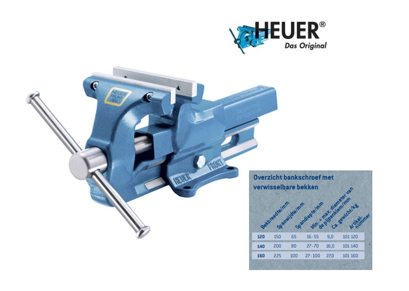 BROCKHAUS Bankschroef 120x150mm, met verwisselbare bekken