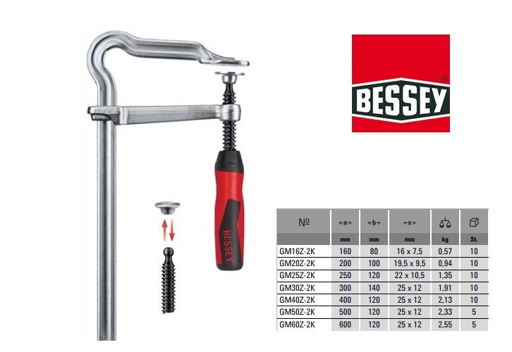 Bessey GMZ Lijmklem 160x 80mm OMEGA GM 16Z-2K