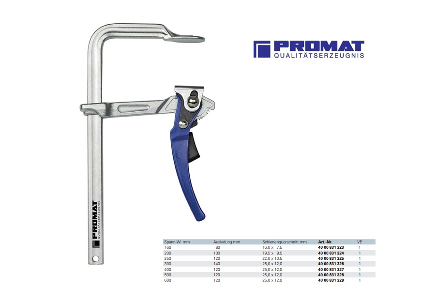 Snelspan lijmklem 300 x 140mm | DKMTools - DKM Tools