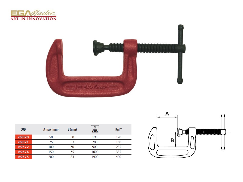 C-klem 300 x 90mm