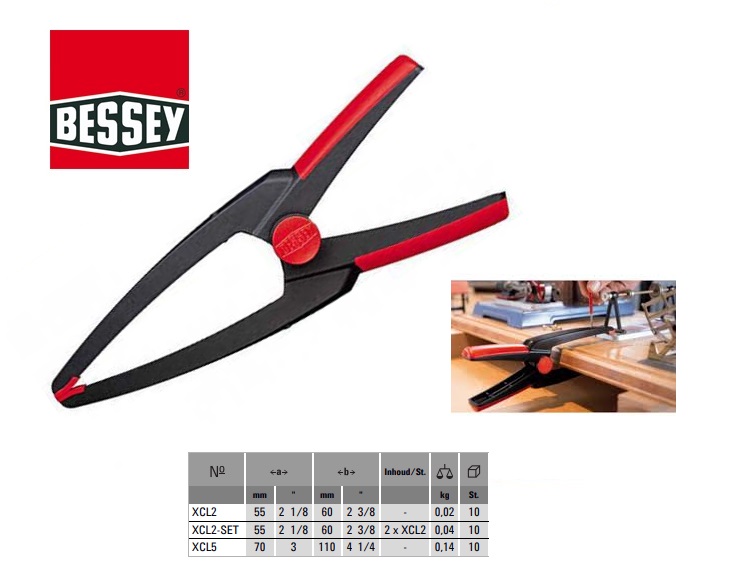 Bessey XCL5 Veerklem Clippix 70x110mm