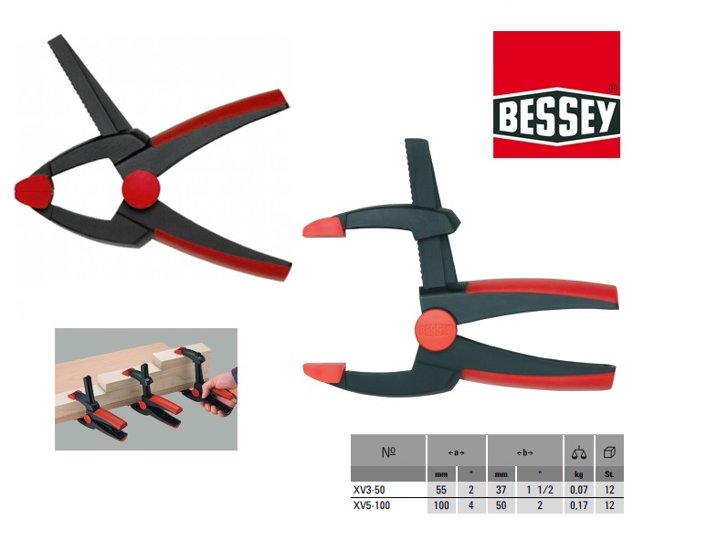 Bessey XV3-50 Veerklem VarioClippix 55x37mm