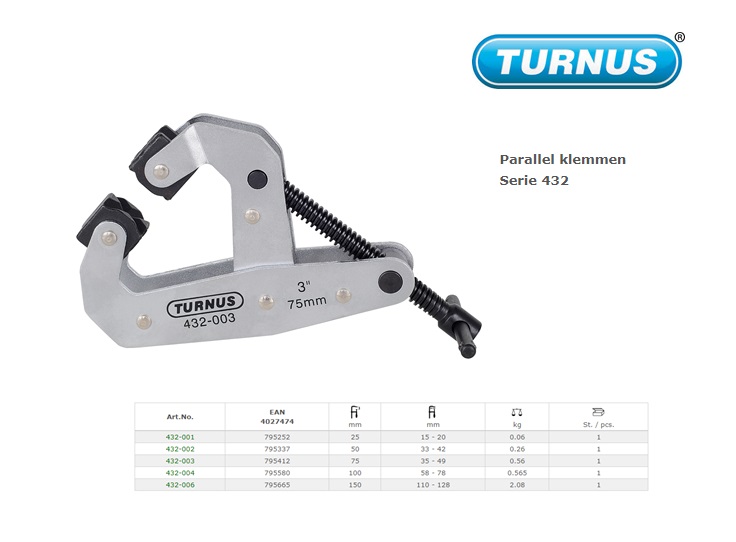 TURNUS Profielschroefklem Staal 0-25mm