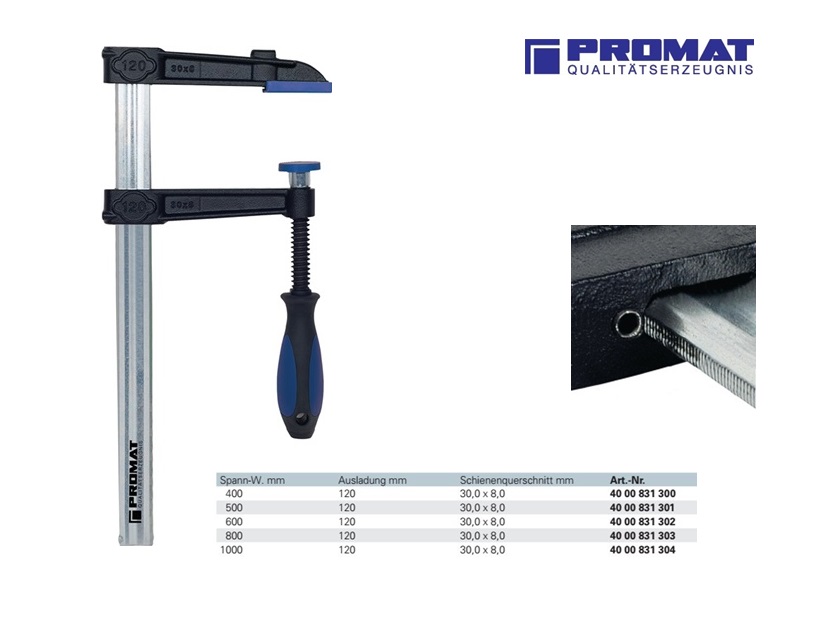 Lijmklem 400 x 120mm VIRIDIS met gegoten beugels en 3K-greep | DKMTools - DKM Tools