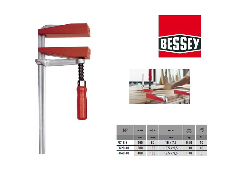 Bessey Vlakkenspanner 200x100mm