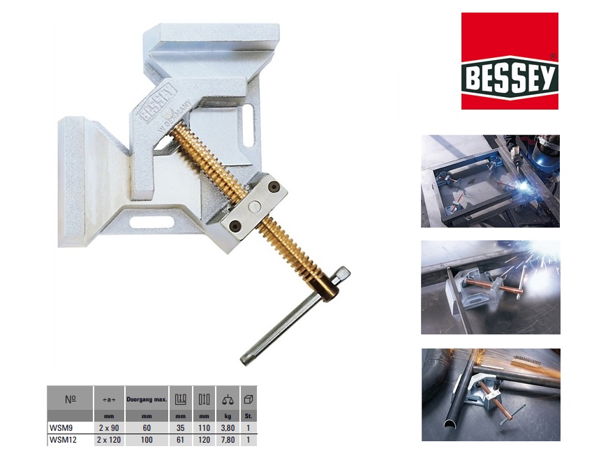 Bessey Metalen hoekspanner 2x90x110mm