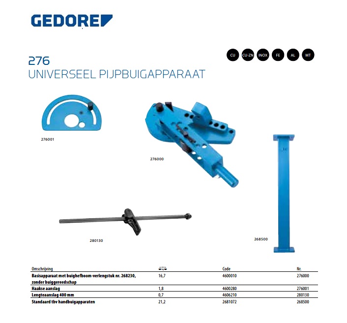 Lengteaanslag 400mm