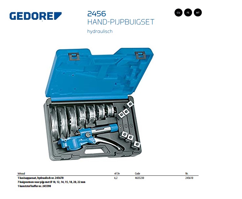 Hand-hydraulische pijpbuigset 10-22 mm in L-BOXX 136 | DKMTools - DKM Tools