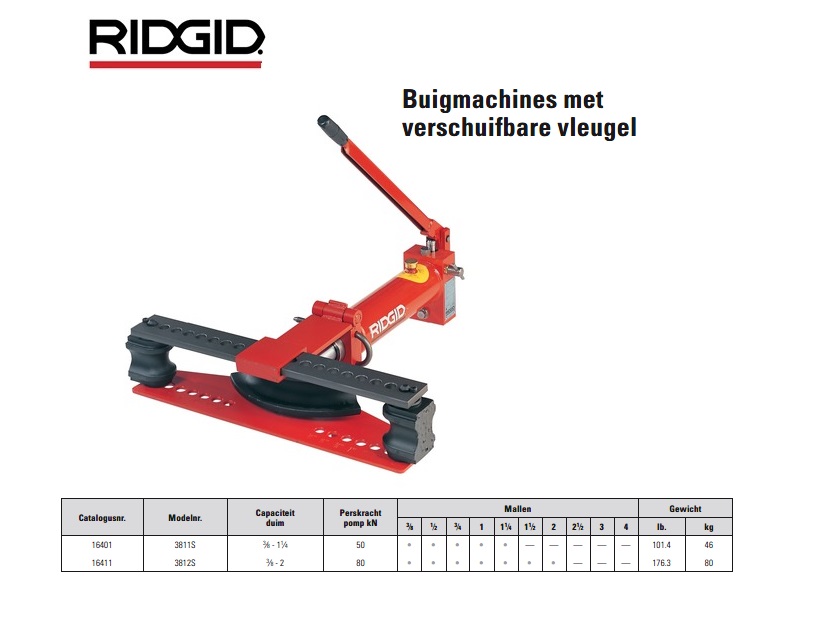 Hydraulische buigmachines elektro 3/8'-1 1/4''  zonder mallen 440V, III Phase, 2.0 | DKMTools - DKM Tools
