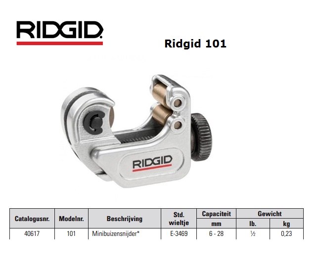 Ridgid 101 Minibuizensnijder 6-28mm