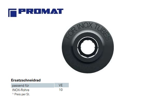 Snijwiel 19mm voor Inox DIN 100Cr6-Stahl 
			Promat 4000812624