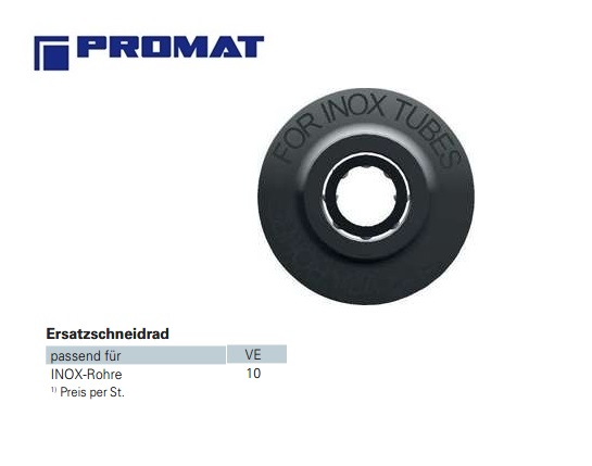 Snijwiel 19mm voor Inox DIN 100Cr6-Stahl