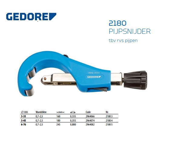 Pijpsnijder tbv rvs pijpen 3-35 mm | DKMTools - DKM Tools