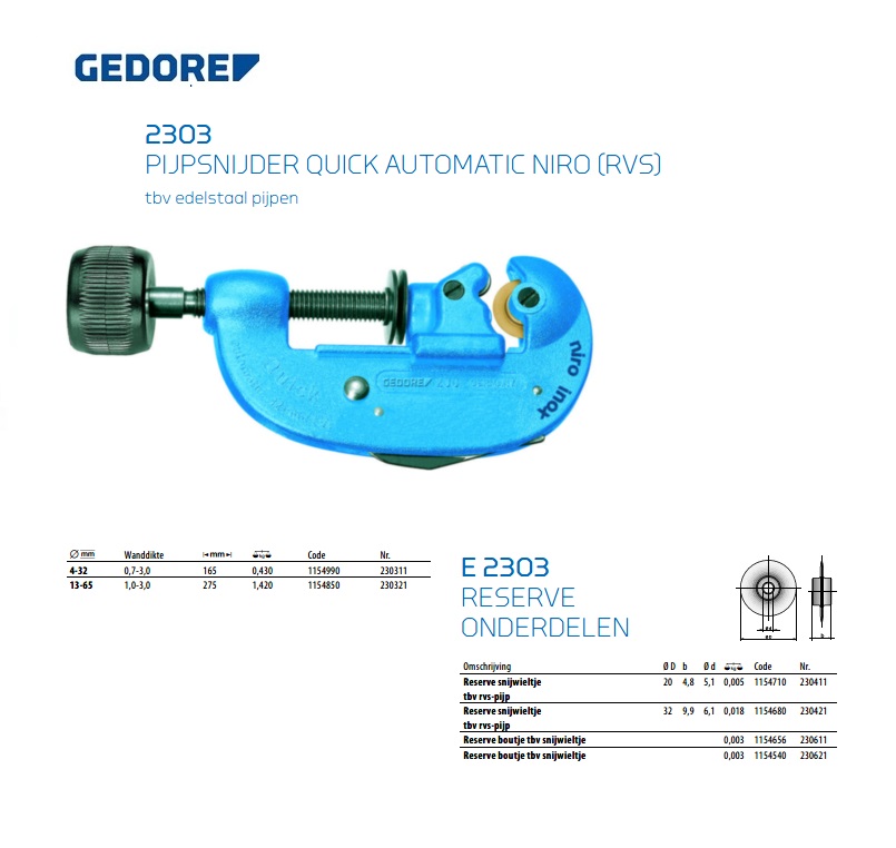 Pijpsnijder QUICK-AUTOMATIC 13-65 mm | DKMTools - DKM Tools