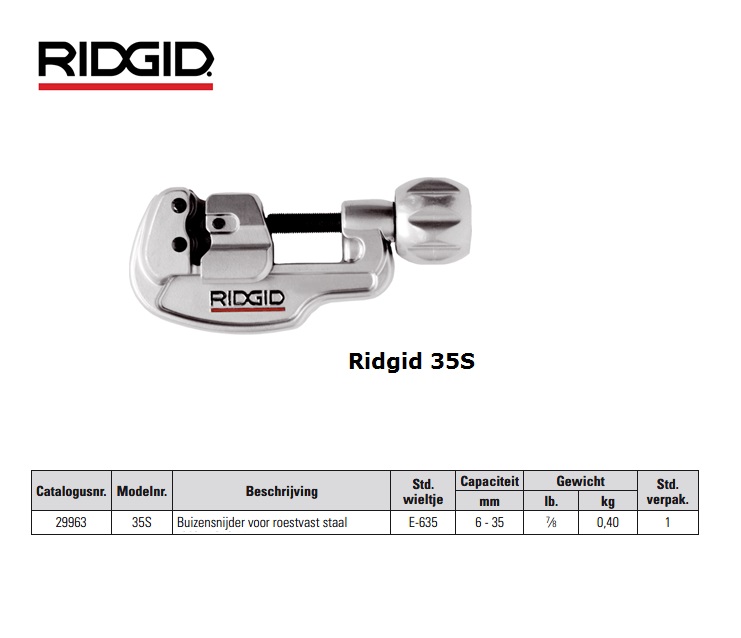 Ridgid 35S Pijpsnijder RVS 6-35 mm