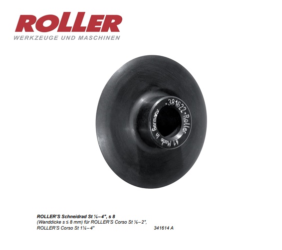 Snijwiel voor Pijpsnijder Corso St 10-63 mm 
			Roller 341614