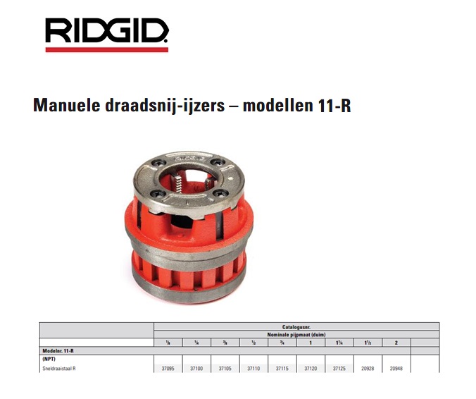 Ridgid 11R Draadsnijkop 1/8 HS NPT