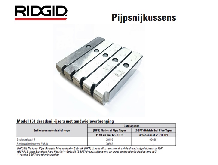 Pijpsnijkussen 161 NPT HS