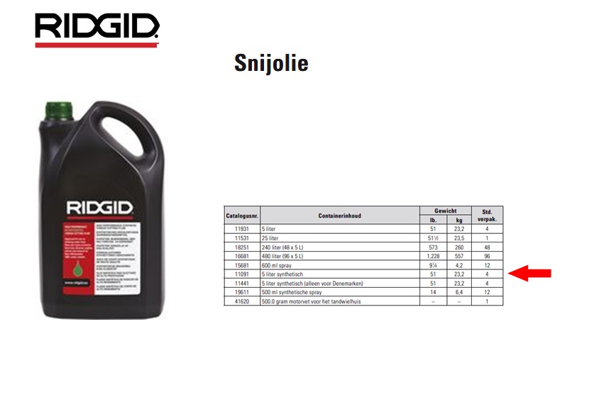 Synthetische smeermiddel 5 Liter