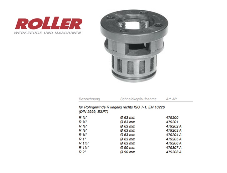 ROLLER Draadsnijkop R 3/8