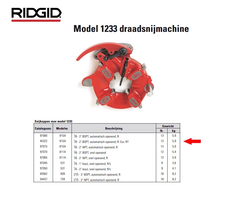 Ridgid 815A 1/8