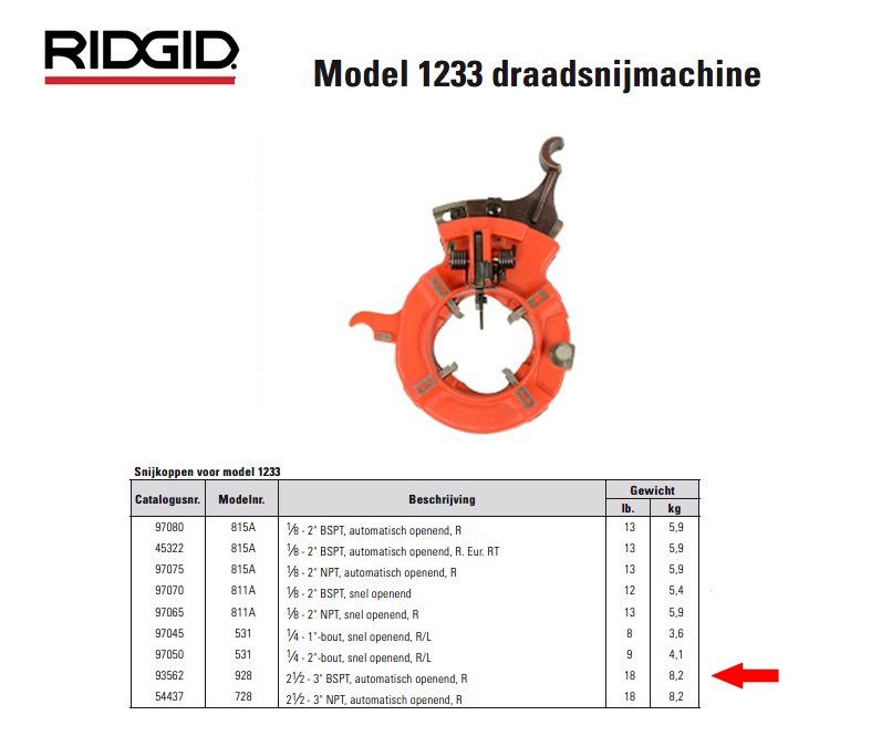 Ridgid 928 21/2-3