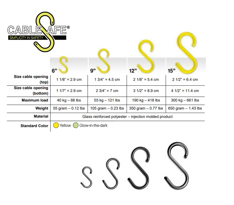 CableSafe veiligheidshanger 15