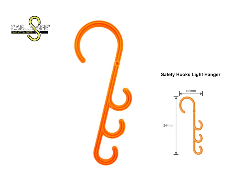 Veiligheidshaak voor kabels -Muur haak | DKMTools - DKM Tools