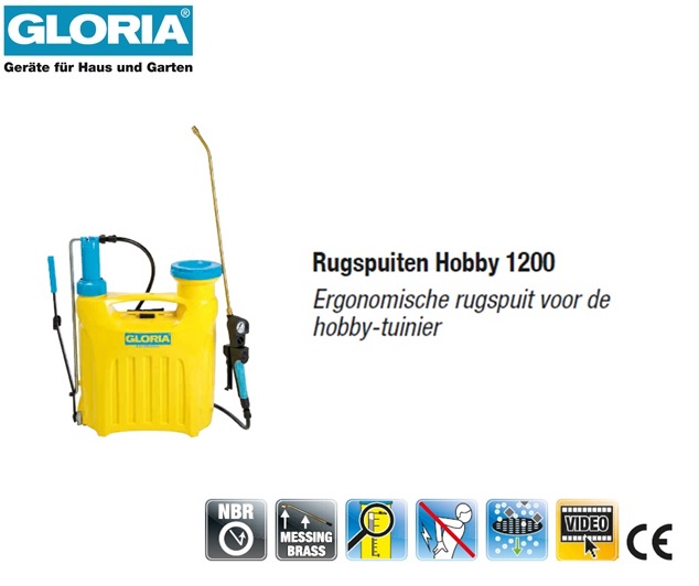 Gloria Rugspuit Kunststof Hobby 1200 - 12 liter