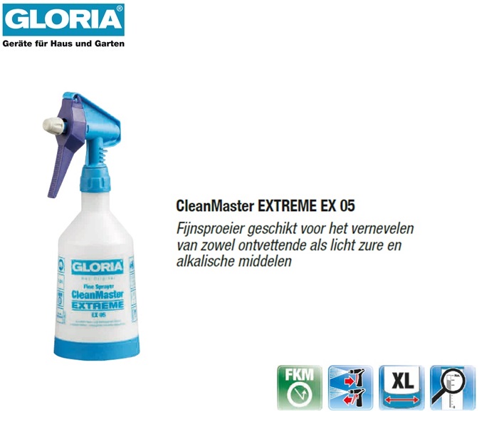 Gloria CleanMaster Extreme EX10 - 1 liter Fijnsproeier | DKMTools - DKM Tools