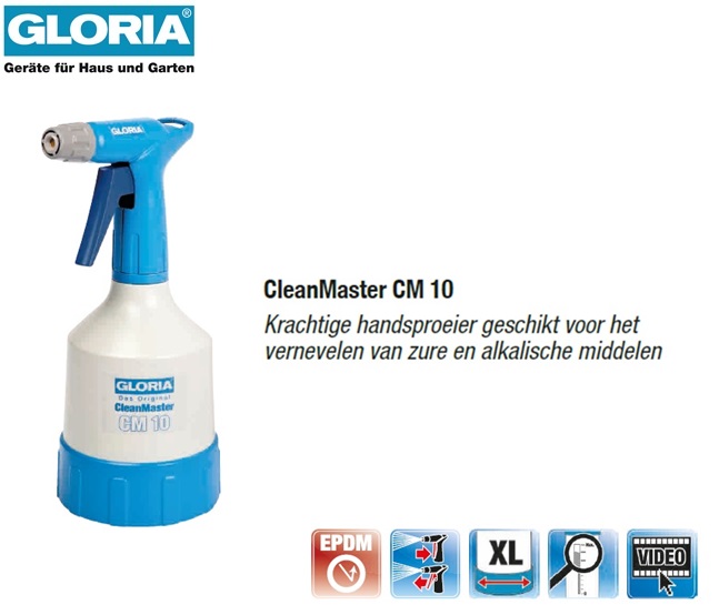 Gloria CleanMaster 10 - 1 liter Fijnsproeier