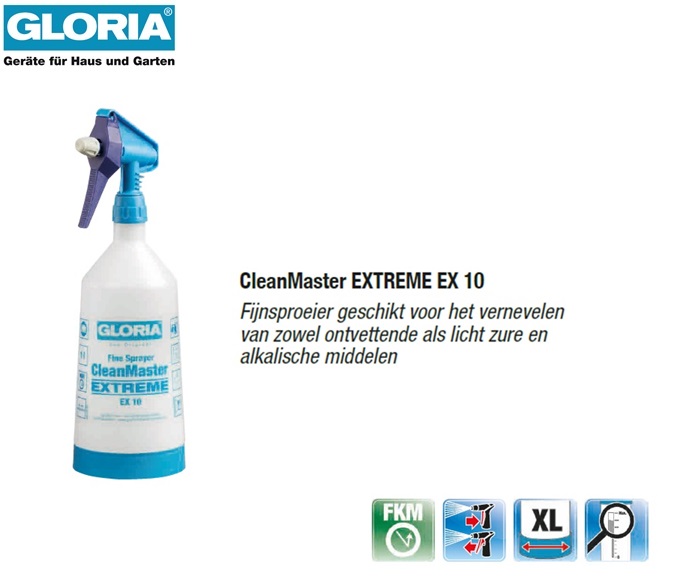 Gloria CleanMaster Extreme EX10 - 1 liter Fijnsproeier