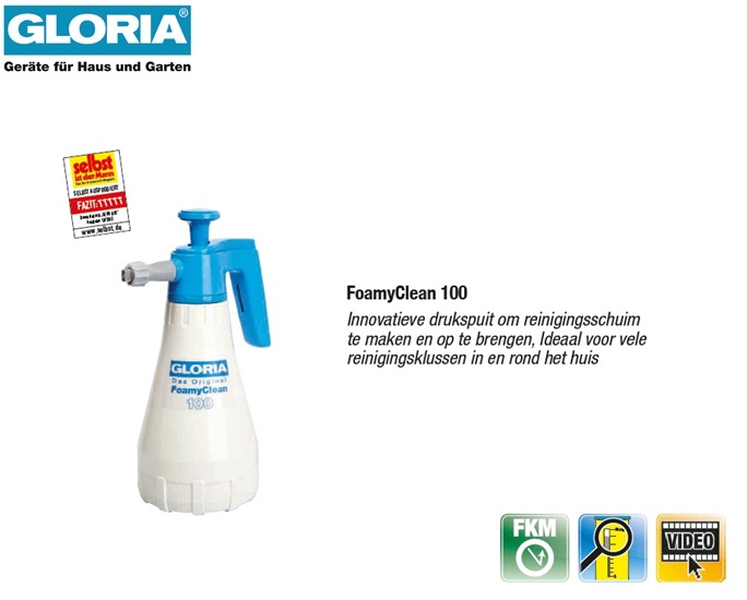 Gloria Foamy Clean 100 Schuim drukspuit - 1 liter