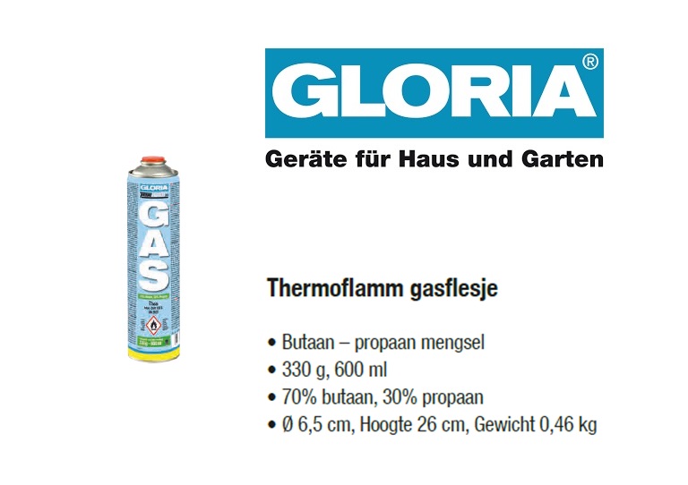 Thermoflamm gasflesje 600ml./330gram