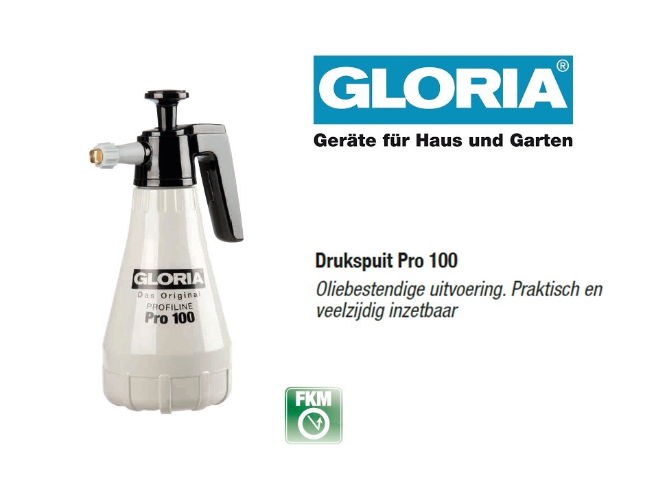 Oliebestendige drukspuit Gloria Pro 100 - 1 liter