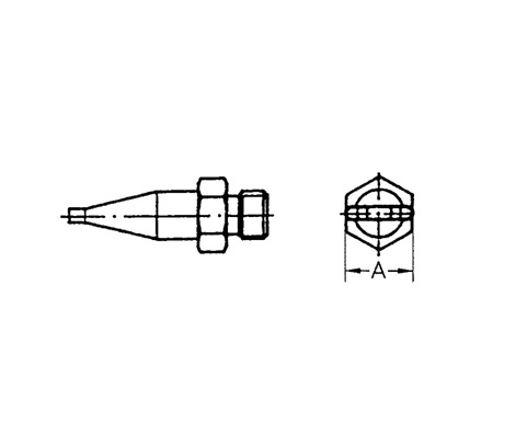 Weller nozzle F-02 (br. 8,0/ D 1,5)