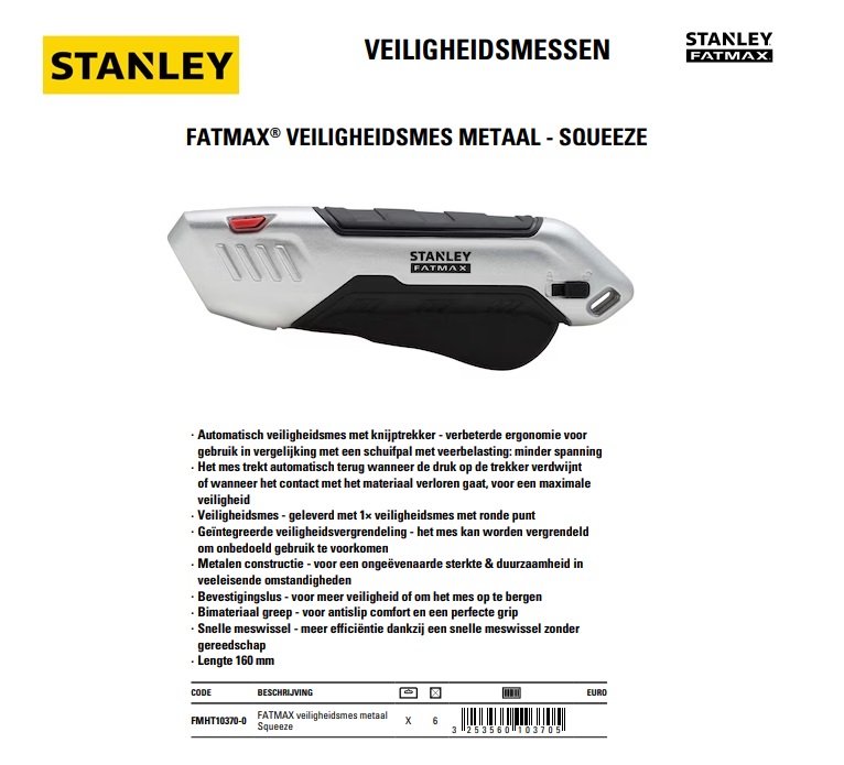 Fatmax Veiligheidsmes Squeeze Metaal